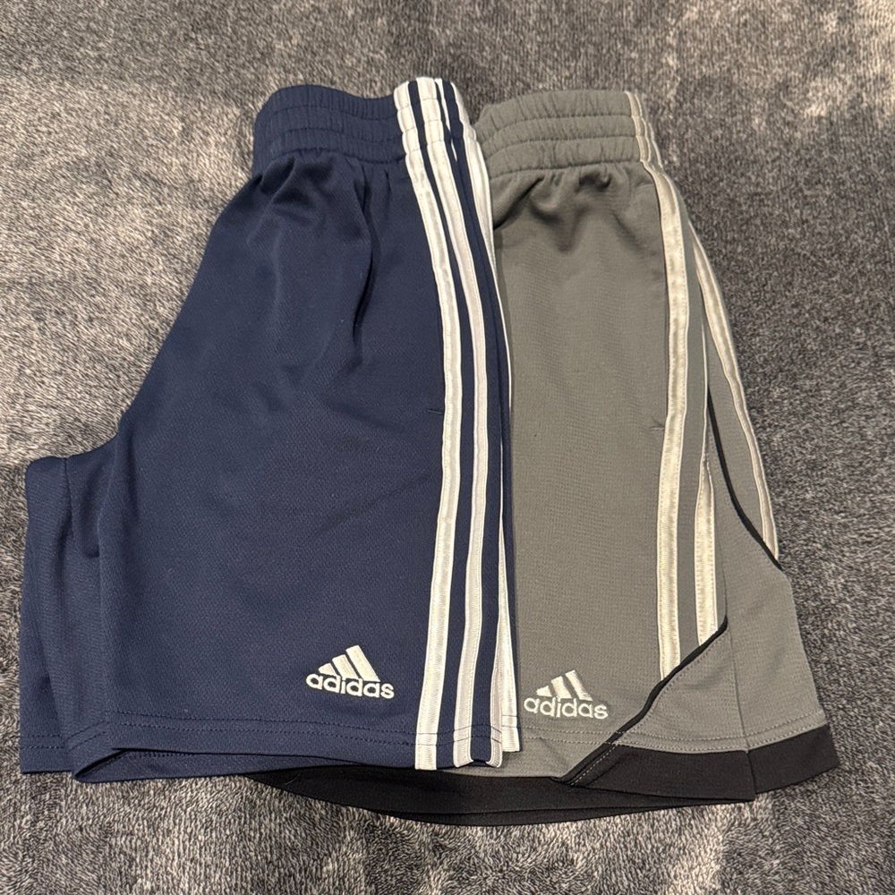 adidas Kids' Dual-Tone Navy and Gray Shorts